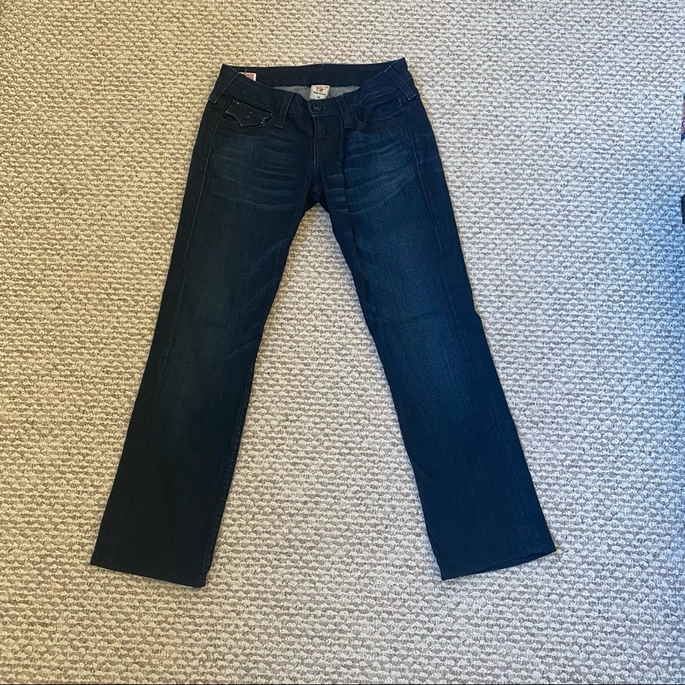 True Religion straight leg cropped Billy jeans